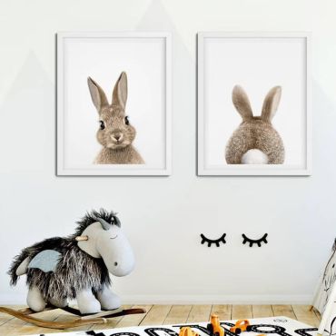 Cuadros Para Bebés - Dos conejos