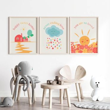 Cuadros para bebés - Frases Coloridas
