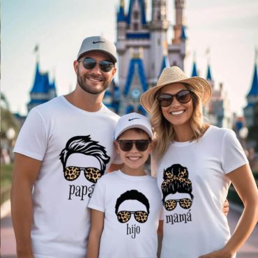 Polo para familia - Cabello con lentes