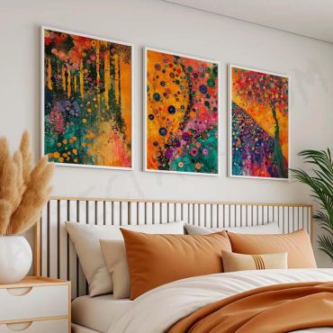 Gustav Klimt - Cuadro Color Fields - Set de 3
