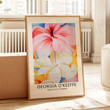 Georgia O'Keeffe - Hibiscus and Plumeria Flowers