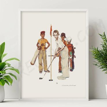 Norman Rockwell - Golf game