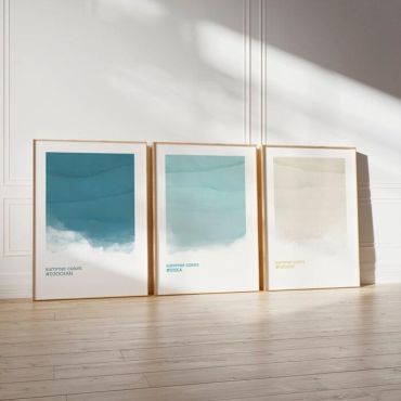 Cuadros Decorativos para Sala - Paleta de Verano - Set de 3