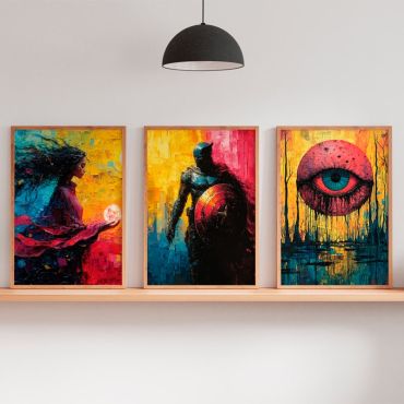 Arte Digital (IA) - Sinfonía del Color - Set de 3 - V1