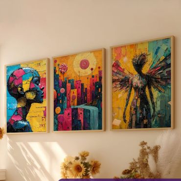 Arte Digital (IA) - Sinfonía del Color - Set de 3 - V2