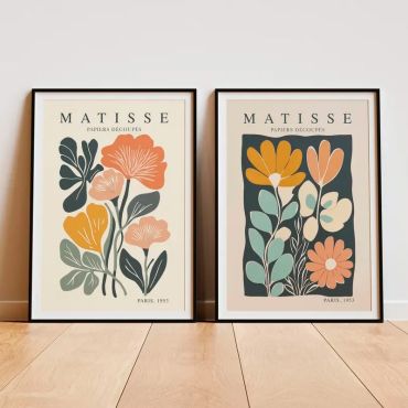 Cuadros de Henri Matisse - Flores Modernas en Armonía - Set de 2