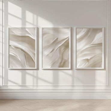 Cuadros Abstractos - Relieve Suave - Set de 3.