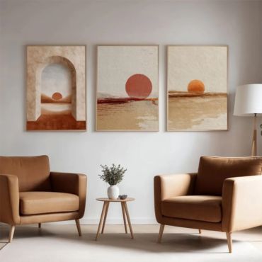 Cuadros Minimalistas - Atardecer Minimalista - Set de 3