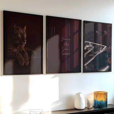Cuadros Aesthetic - Misterio y Elegancia - Set de 3