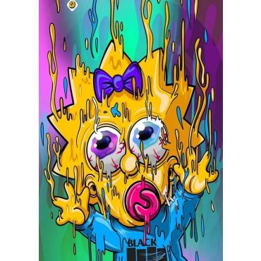 Pósters de los Simpsons - Maggie psicodélico