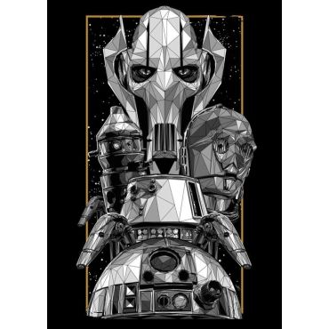 Pósters de Star Wars - Droides y General Grievous - Arte Poligonal