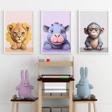 Cuadros para Bebés - Trío de Selva - Set de 3