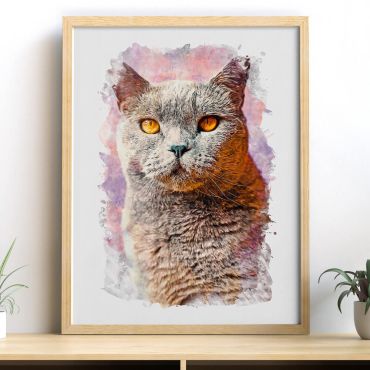Cuadros Personalizados - Arte de Gato Personalizado