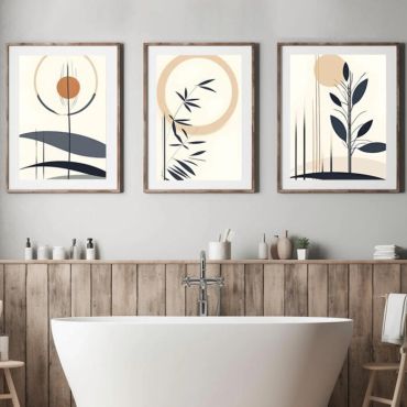 Cuadros de Arte Bohemio - Bohemia Minimalista - Set de 3