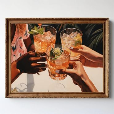 Cuadros Para Cocina - Brindis de Amigos