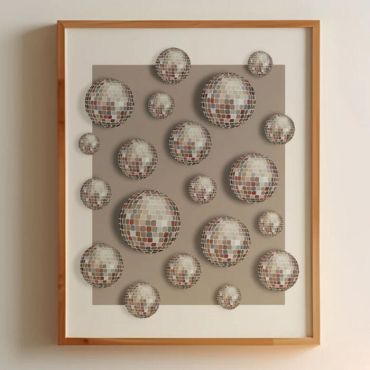 cuadro de bolas de discoteca
