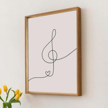 cuadro de clave de sol del corazon