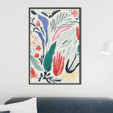 cuadro de hojas de colores