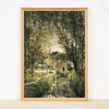 cuadro paisaje de naturaleza vintage