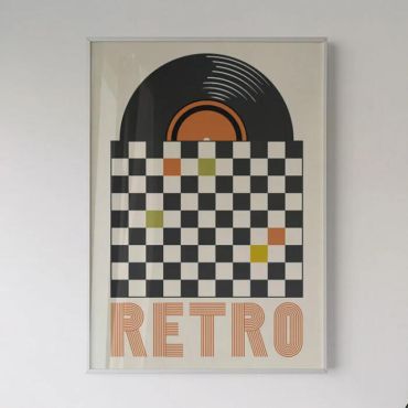cuadro retro de vinilo