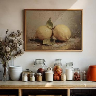 Cuadros de Bodegones de Fruta - Limones campestre
