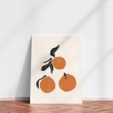 Cuadros de Bodegones de Fruta - Naranjas Eléctricas
