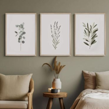 cuadros de eucalipto minimalista