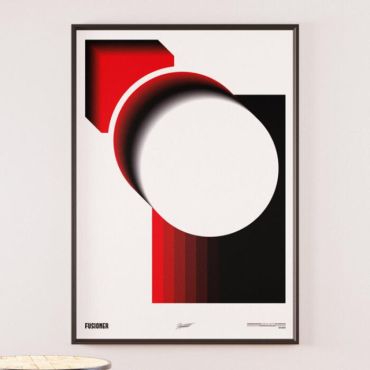 cuadros decorativos arte geometrico rojo y negro