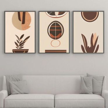 cuadros decorativos arte moderno terracota marron