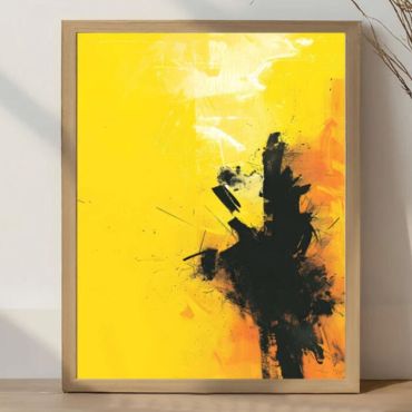 cuadros decorativos boho amarillo