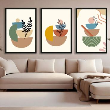 cuadros decorativos boho geometrico colorido