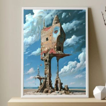 cuadros decorativos castillo surrealista