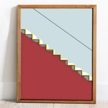cuadros decorativos escalera geometrica