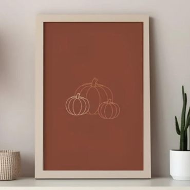 cuadros decorativos estampado de calabaza