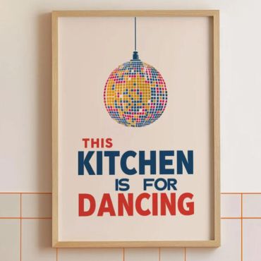 cuadros decorativos frase this kitchen is for dancing