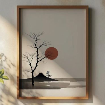 cuadros decorativos paisaje japones