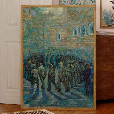 cuadros decorativos prisioneros haciendo ejercicio