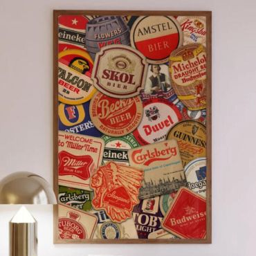 cuadros para bar marcas de cerveza vintage
