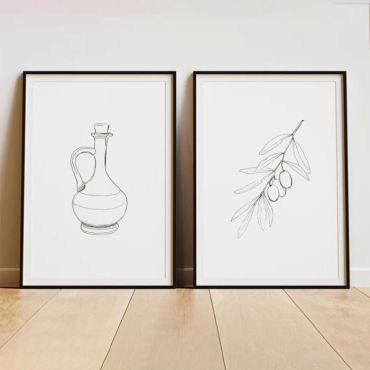 Cuadros para Comedor - Aceite de Oliva Set de 2