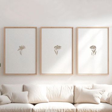 cuadros para sala flores minimalistas
