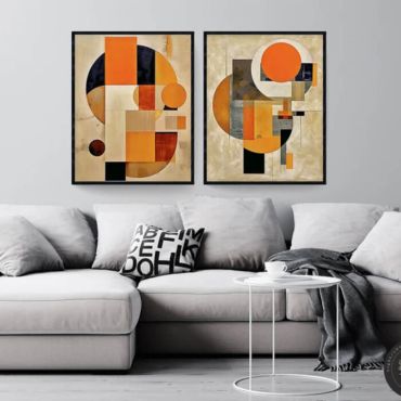 Cuadros para Sala - Geometría Abstracta Set de 3
