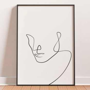cuadros para sala linea facial