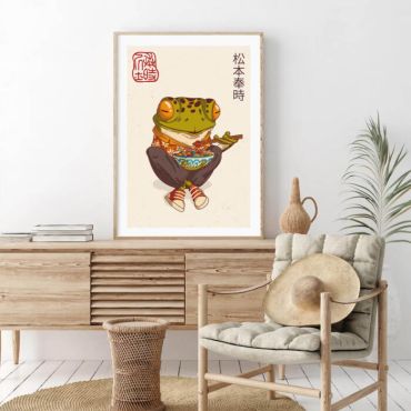Cuadros de Famosos - Sapo Ramen de Matsumoto Hoji