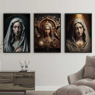 Cuadros Religiosos - Santa Maria - Set de 3