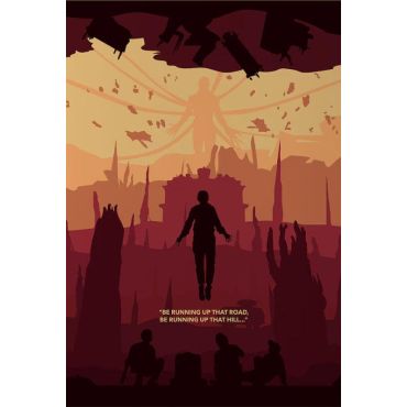 poster stranger things max flotando