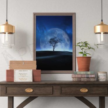 Cuadros de Paisajes - Árbol Nocturno