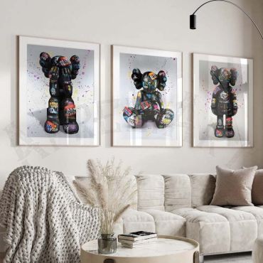 Takashi Murakami - Dark Kaws - Set de 3