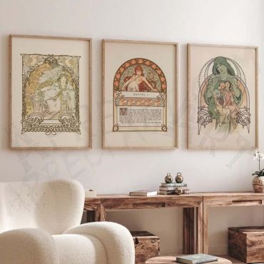 Alphonse Mucha - Faces of Art - Set de 3