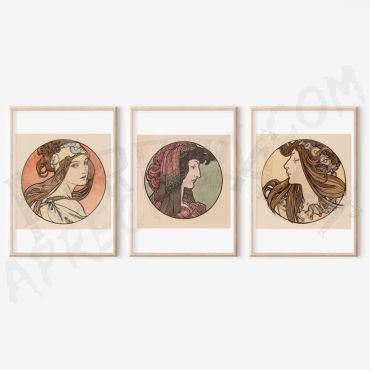 Alphonse Mucha - Women of Art - Set de 3