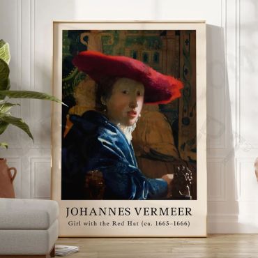 Johannes Vermeer - The girl in the red Hat